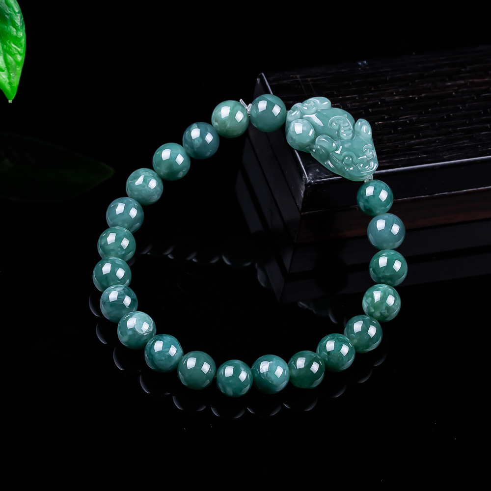 Jewelry & Watches Bench - 천연 버마산 경옥 픽시우 팔찌 빈티지