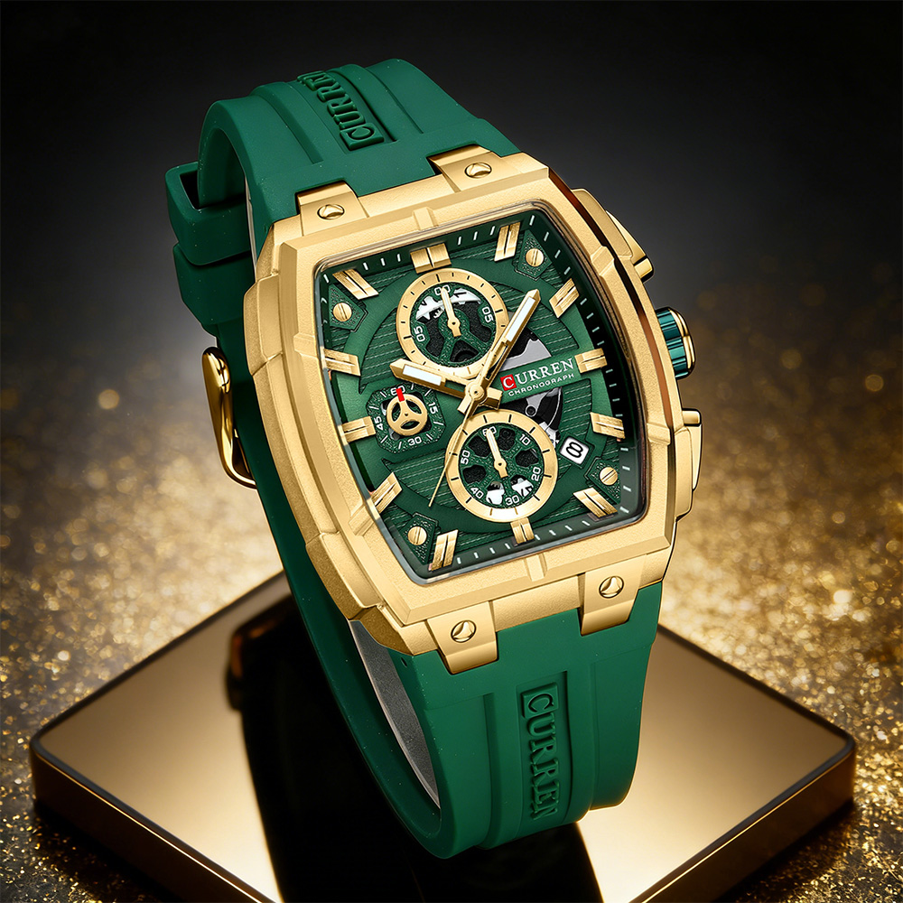 Jewelry For Watches - CURREN 남성용 럭셔리 빈티지 시계, 실리콘