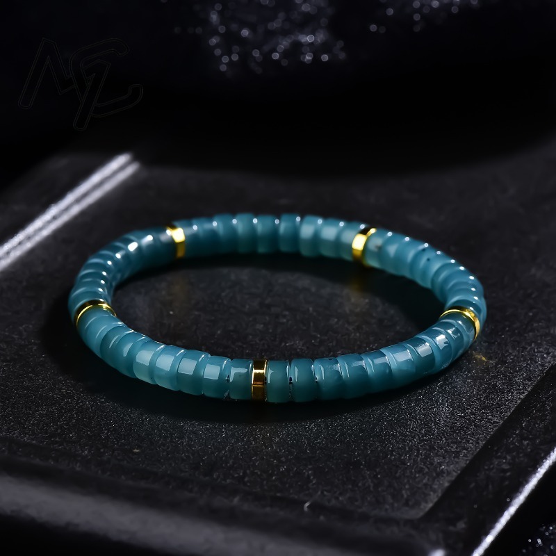 Jewelry & Watches Bench - 천연 비취 블루 워터 주판 비즈