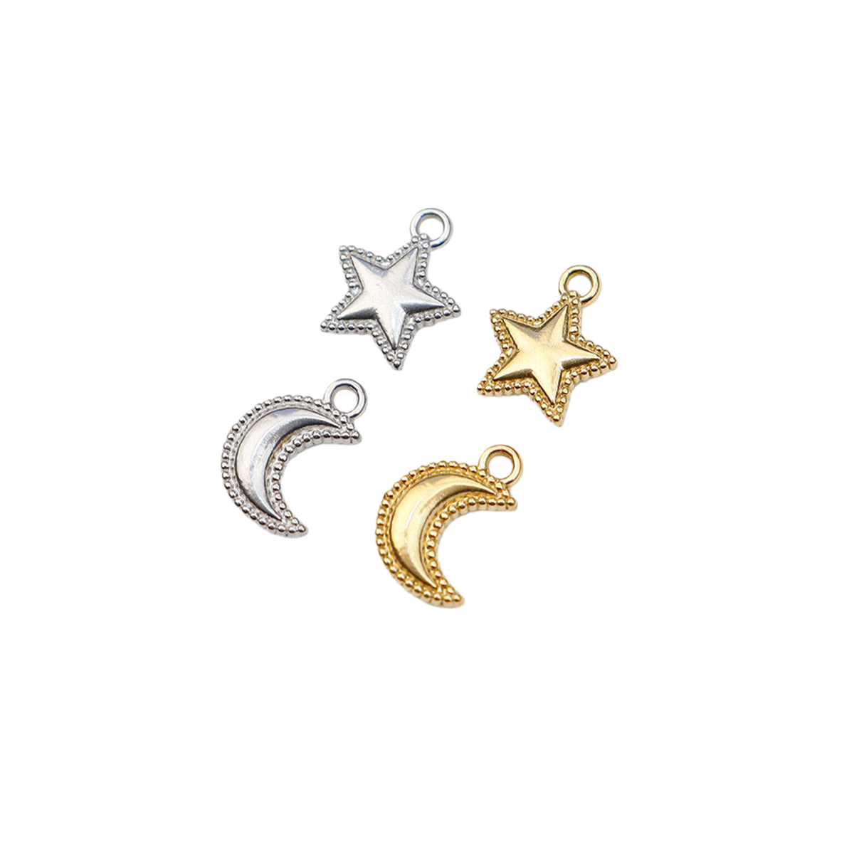 Moon Star Earrings - 5개 세트 주조 스테인리스 스틸 별