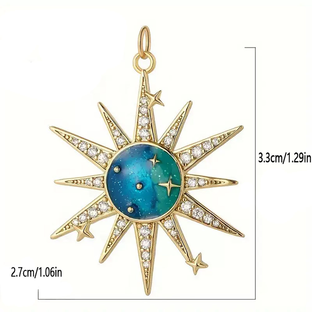 1PC 구리 지르콘 도금 하트 모양 악마의 눈 DIY  - Moon Star Earrings 리뷰 및 가격