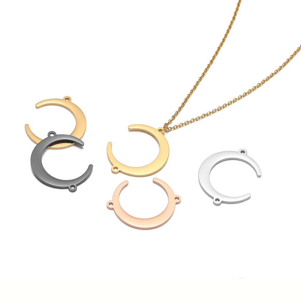5개 스테인리스 스틸 달 펜던트 커넥터 목걸이 참 DI - Moon Star Earrings 리뷰 및 가격