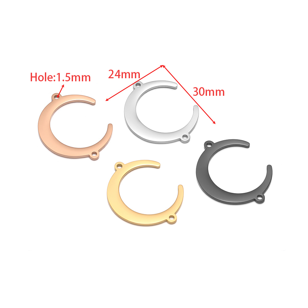 5개 스테인리스 스틸 달 펜던트 커넥터 목걸이 참 DI - Moon Star Earrings 리뷰 및 가격