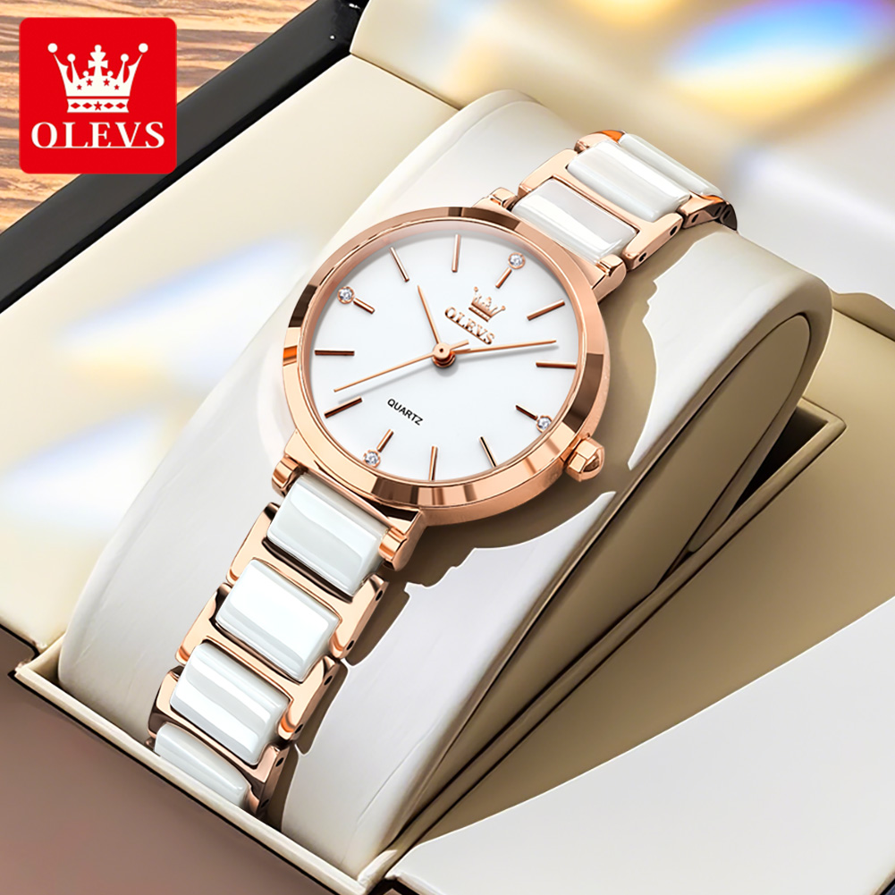 OLEVS 여성 시계 5877 고급스러운 우아한 쿼츠  - Jewelry For Watches 리뷰 및 가격