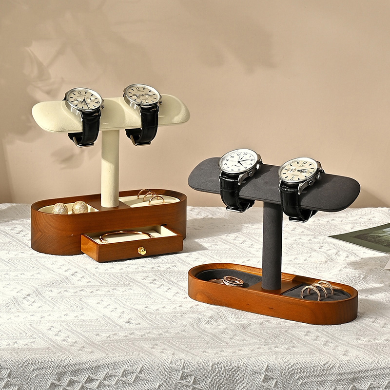 Oirlv 단단한 나무 시계 주최자 선반 T-바 시계  - Jewelry And Watches Box 리뷰 및 가격