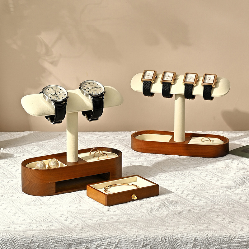 Oirlv 단단한 나무 시계 주최자 선반 T-바 시계  - Jewelry And Watches Box 리뷰 및 가격