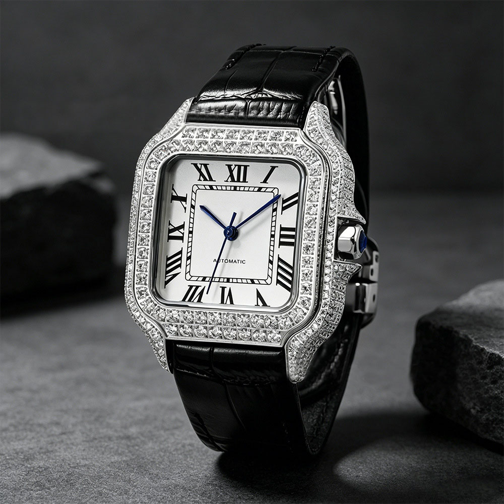 남성용 VVS 모이사나이트 다이아몬드 시계, 사각 시계 - Vvs Jewelry Watches 리뷰 및 가격