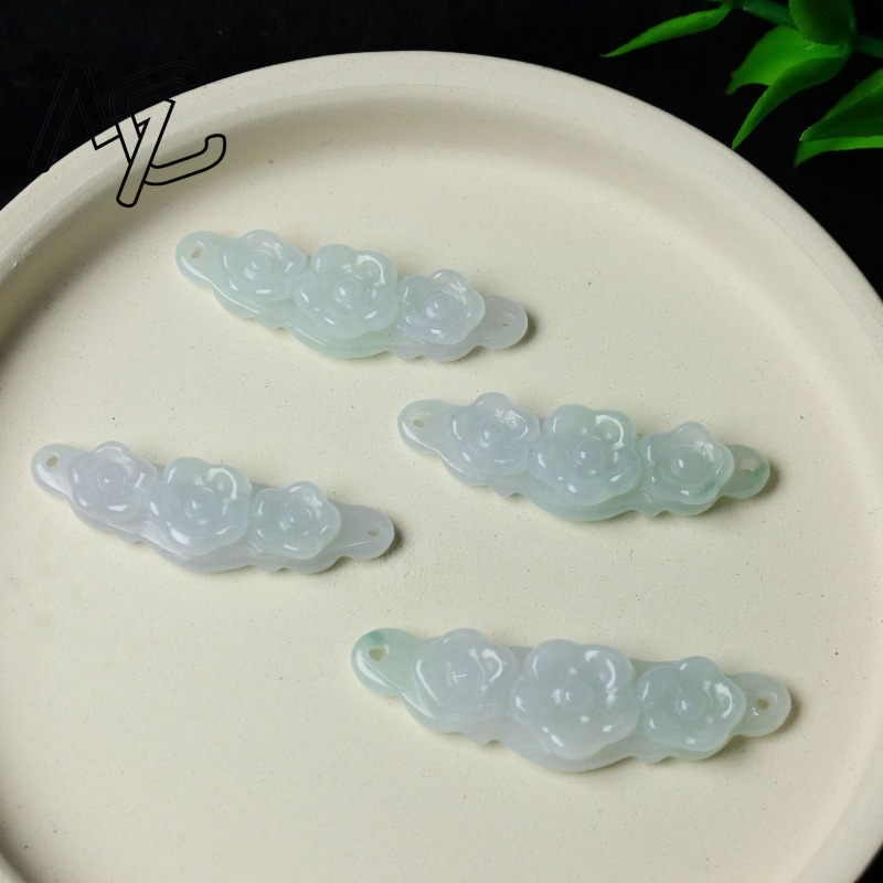 1pc 천연 경옥 에메랄드 꽃 핸드 카드 DIY 액세서 - Jewelry & Watches Bench 리뷰 및 가격