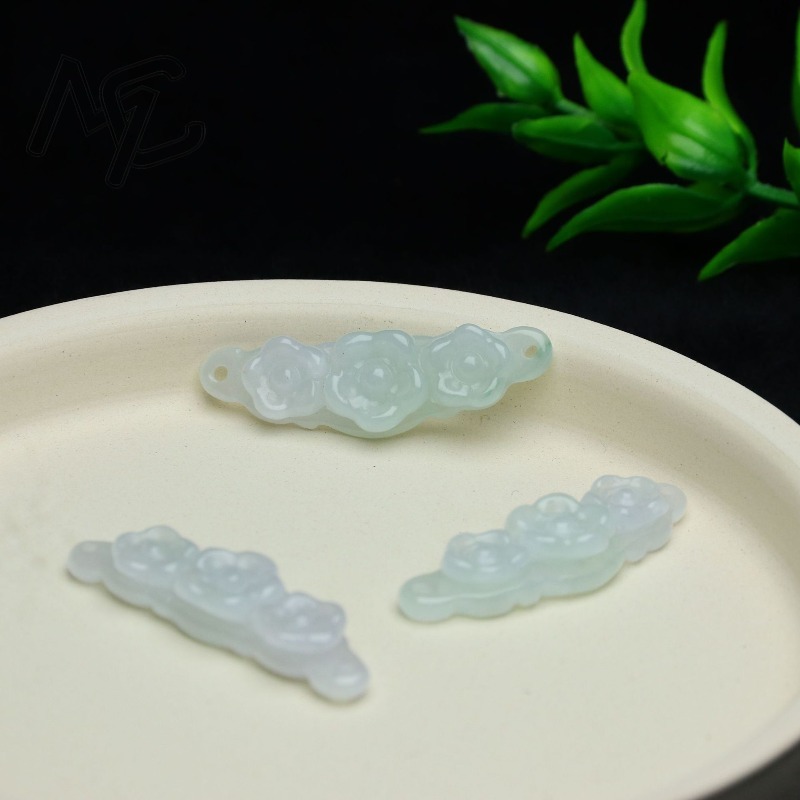 1pc 천연 경옥 에메랄드 꽃 핸드 카드 DIY 액세서 - Jewelry & Watches Bench 리뷰 및 가격