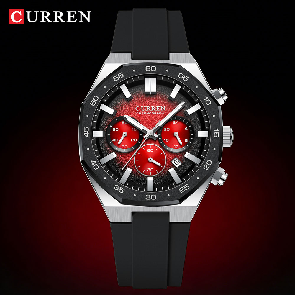 커렌 패션 캐주얼 남성 스포츠 시계 크로노그래프 실리콘 - Jewelry For Watches 리뷰 및 가격