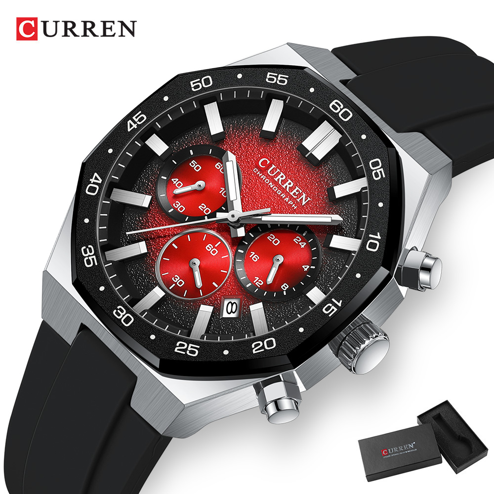 커렌 패션 캐주얼 남성 스포츠 시계 크로노그래프 실리콘 - Jewelry For Watches 리뷰 및 가격