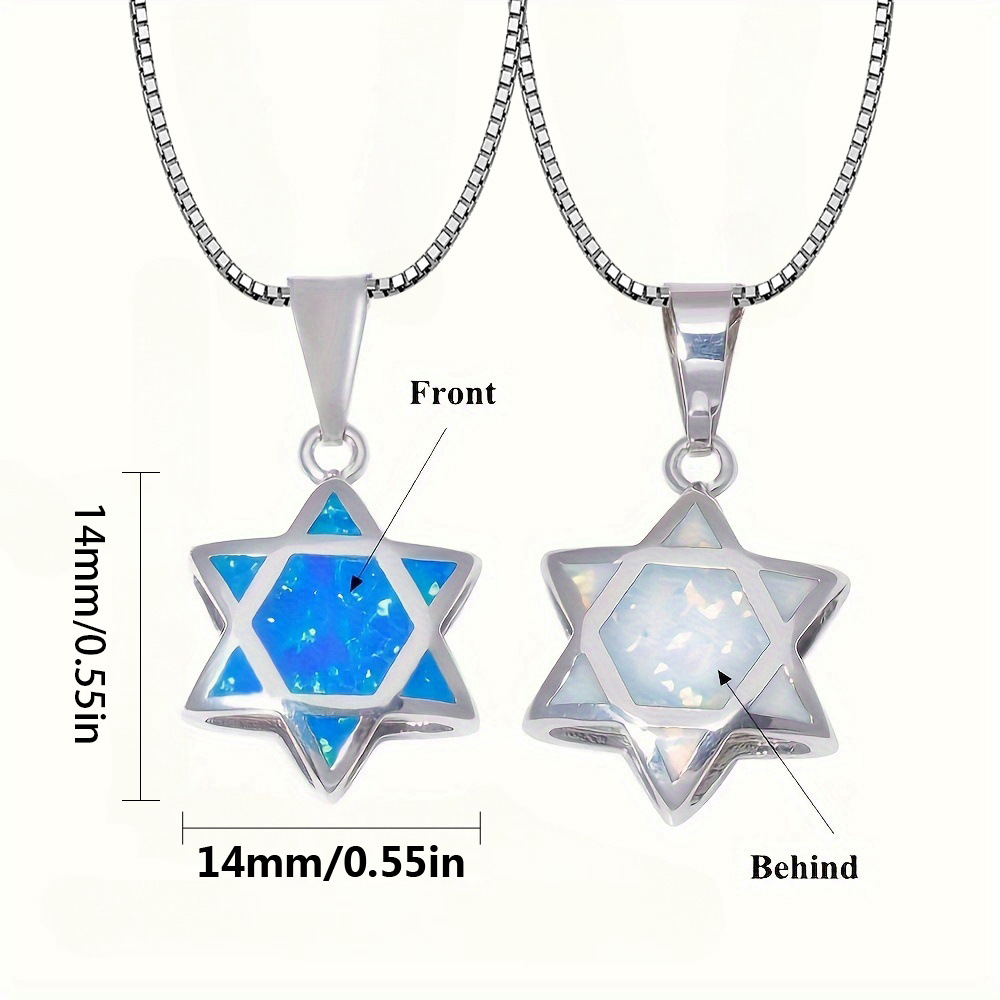 다윗의 별 오팔 펜던트 목걸이 양면 유대교 헥사그램 보 - Jewelry & Watches Bench 리뷰 및 가격