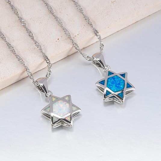 다윗의 별 오팔 펜던트 목걸이 양면 유대교 헥사그램 보 - Jewelry & Watches Bench 리뷰 및 가격