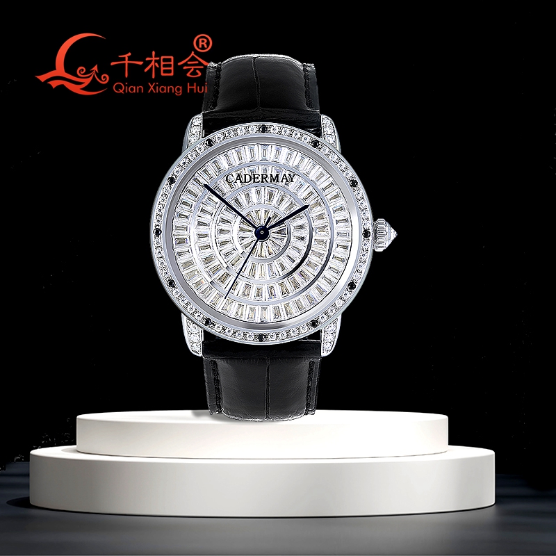 풀 모이사나이트 바게트 기계식 손목 시계, D 화이트  - Vvs Jewelry Watches 리뷰 및 가격