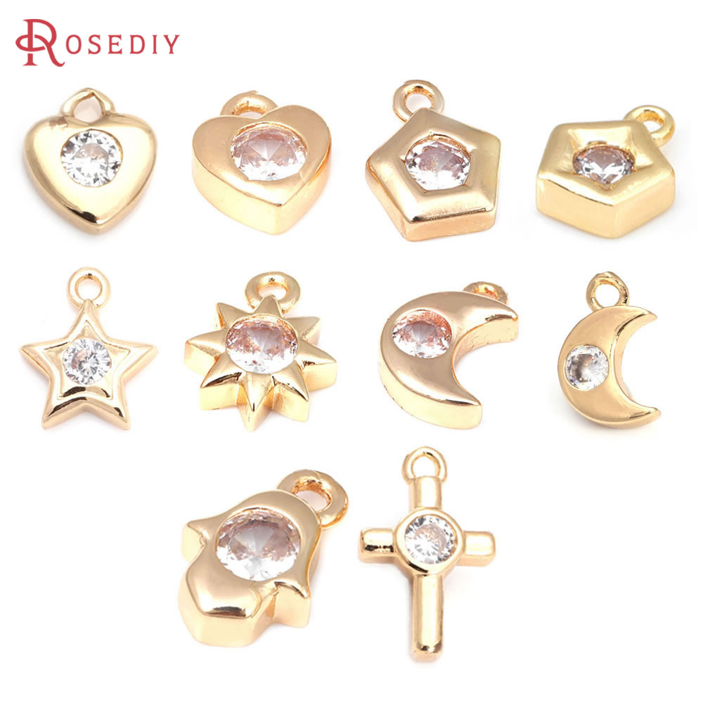 18K 골드 컬러 황동 지르콘 크로스 문 하트 별 손  - Moon Star Earrings 리뷰 및 가격