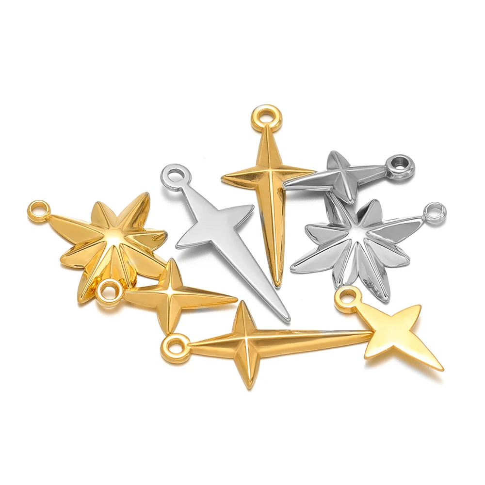 5pcs DIY 쥬얼리에 대 한 고품질 스테인레스 스틸 - Moon Star Earrings 리뷰 및 가격