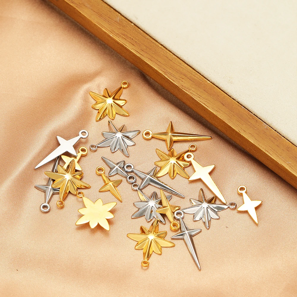 5pcs DIY 쥬얼리에 대 한 고품질 스테인레스 스틸 - Moon Star Earrings 리뷰 및 가격