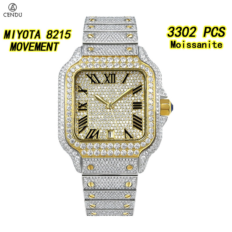 남성용 럭셔리 VVS 모이사나이트 시계, 미요타 821 - Vvs Jewelry Watches 리뷰 및 가격